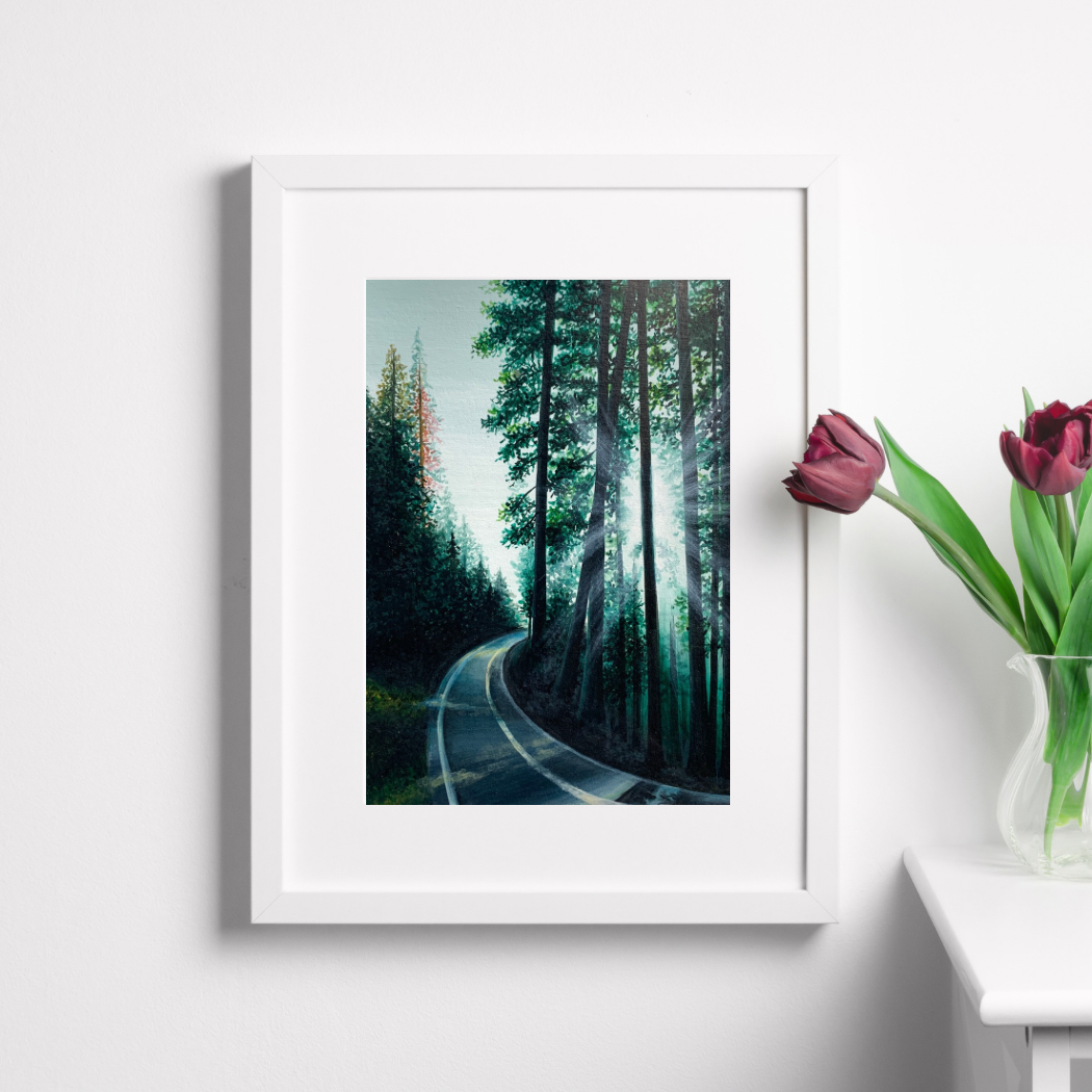 Forest Journey: Gouache Painting Prints