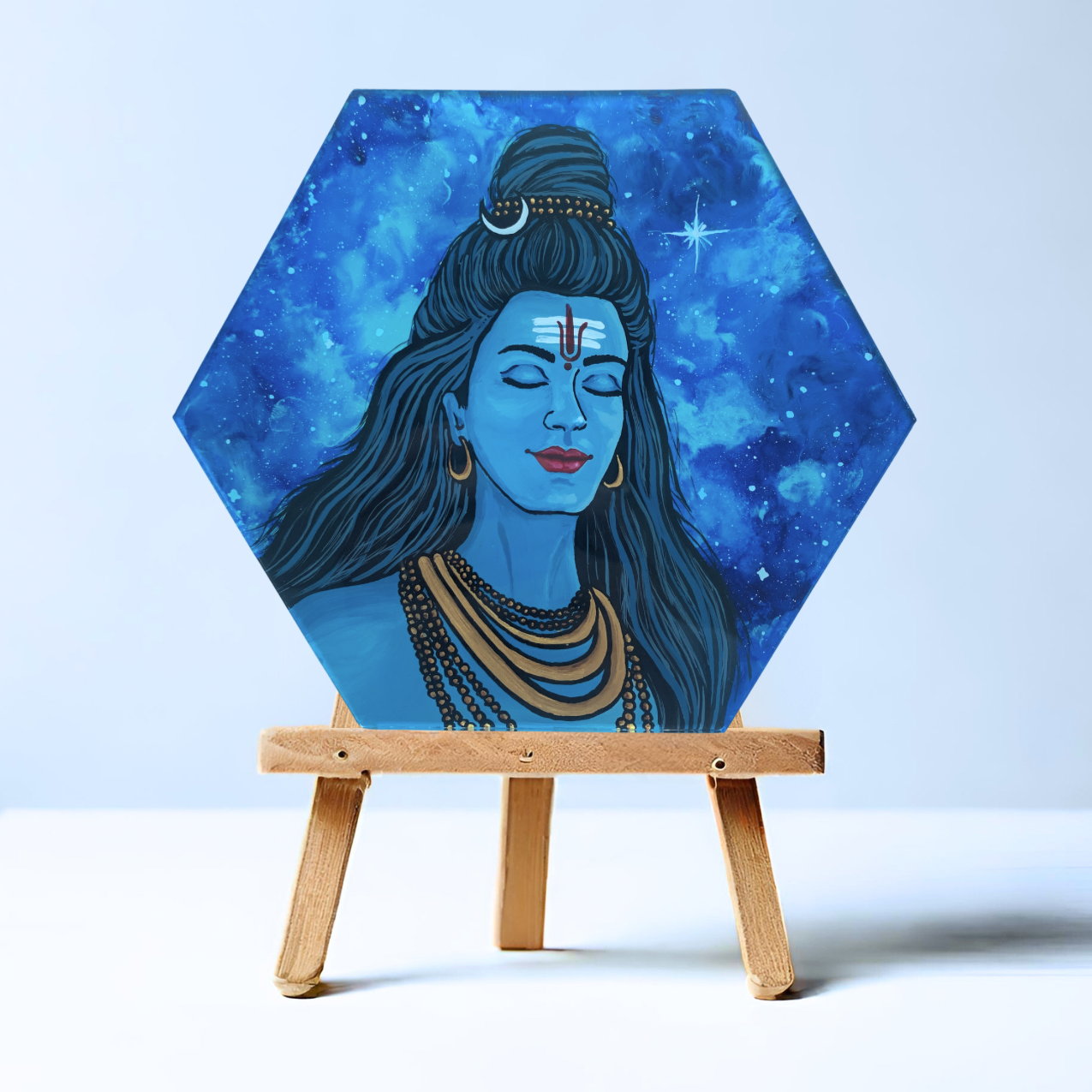 Lord Shiva Original Glass Painting