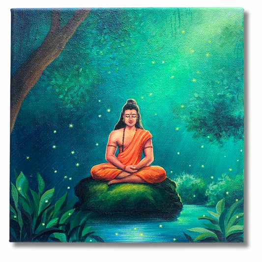 Original Acrylic Painting of Lord Ram | Handcrafted Home Decor