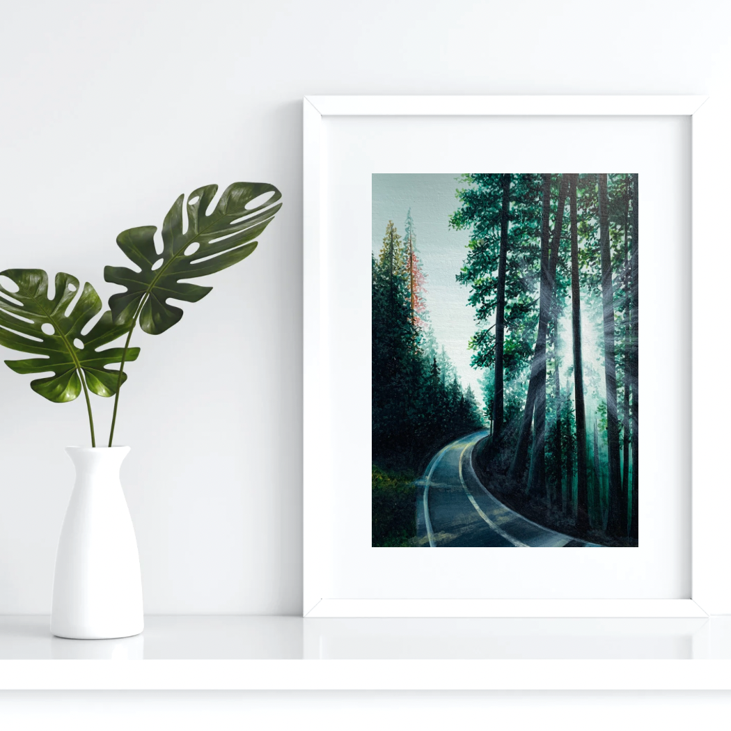 Forest Journey: Gouache Painting Prints