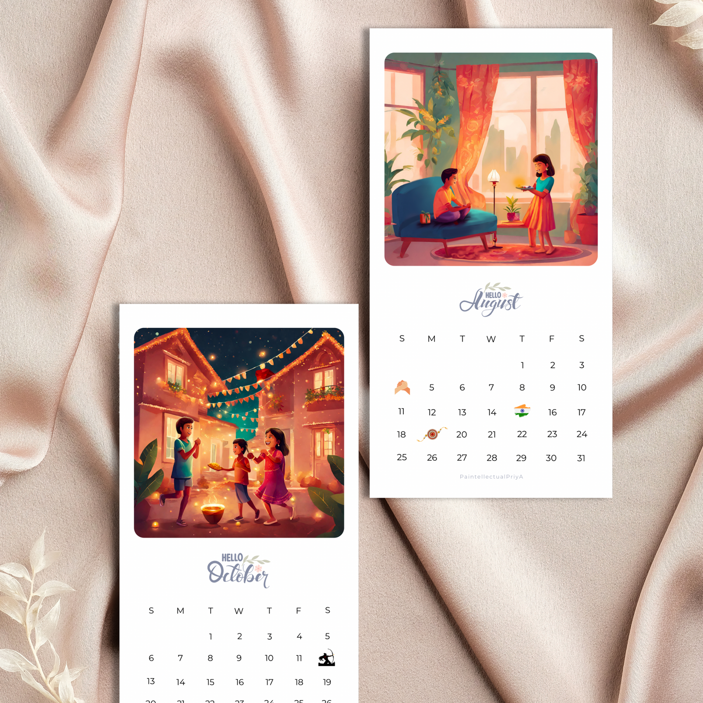 Bookmark Calendar 2024: Innocent Echoes