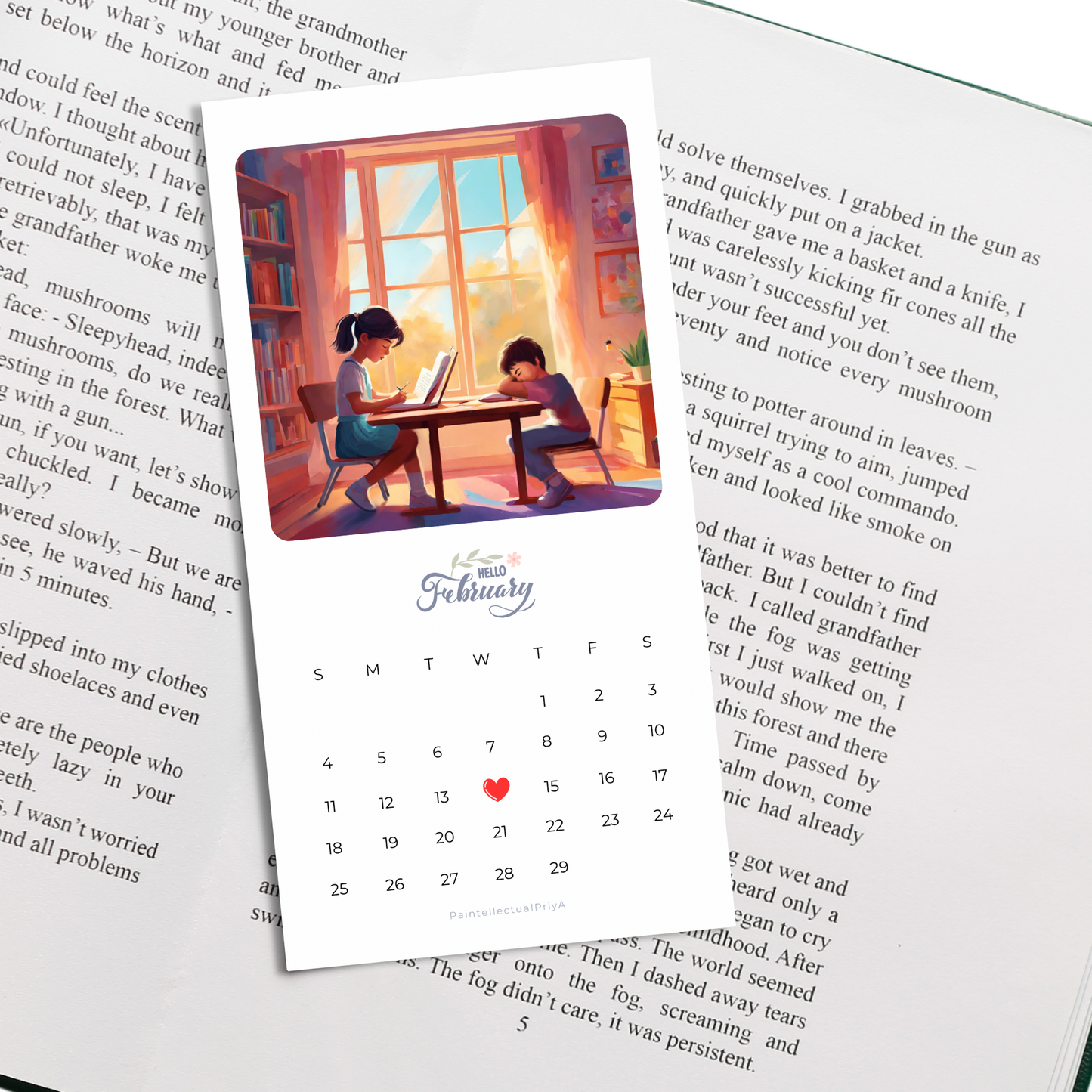Bookmark Calendar 2024: Innocent Echoes