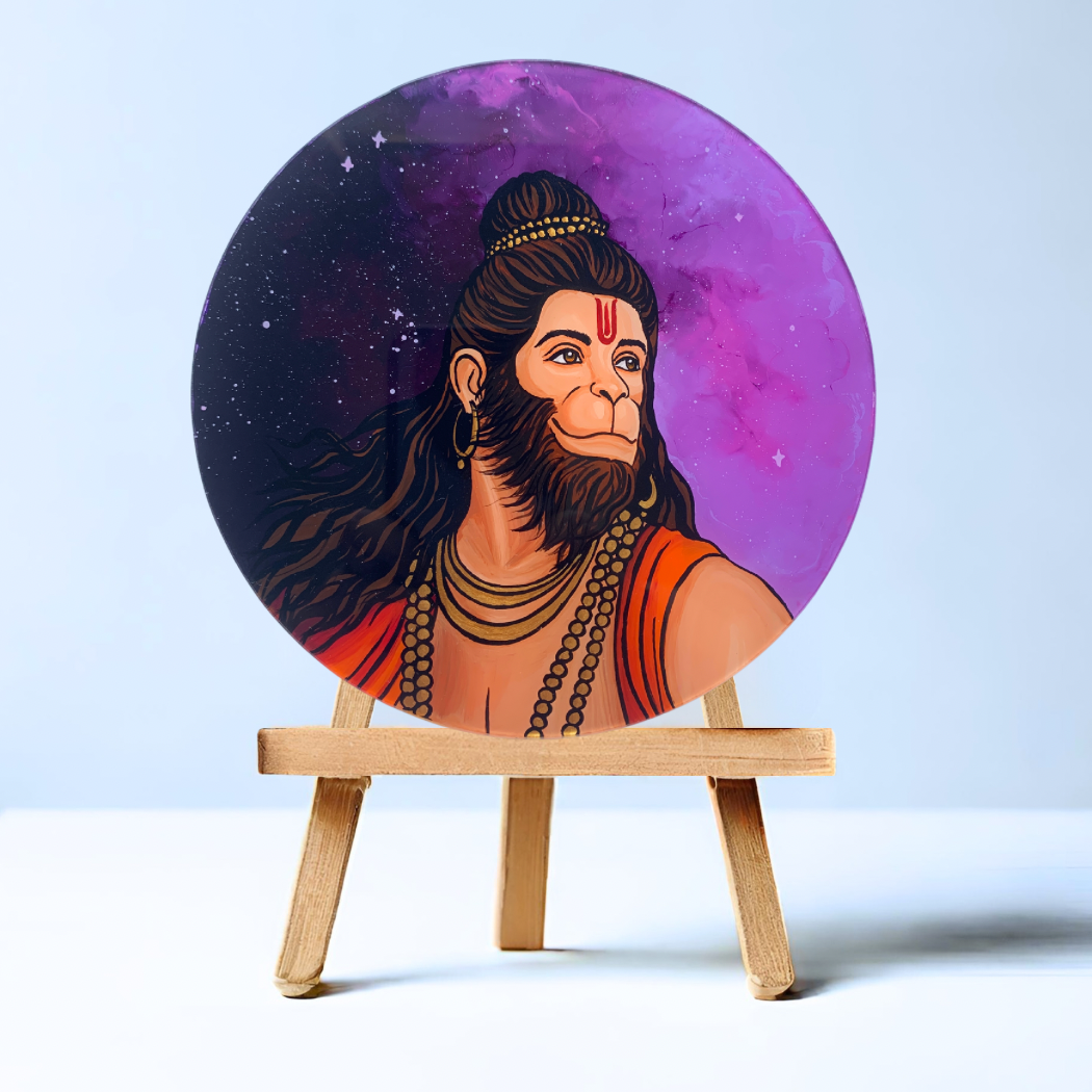 Hanuman Original Glass Painting