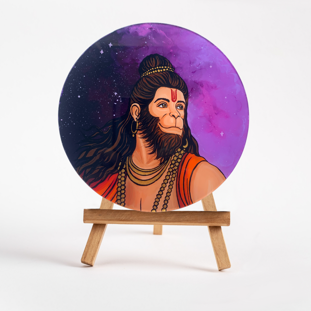 Hanuman Original Glass Painting