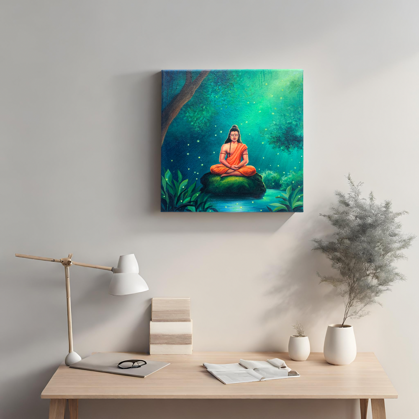 Original Acrylic Painting of Lord Ram | Handcrafted Home Decor