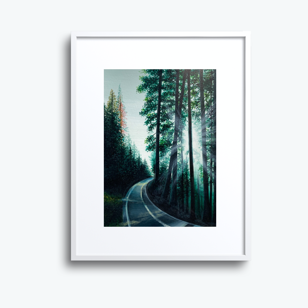 Forest Journey: Gouache Painting Prints