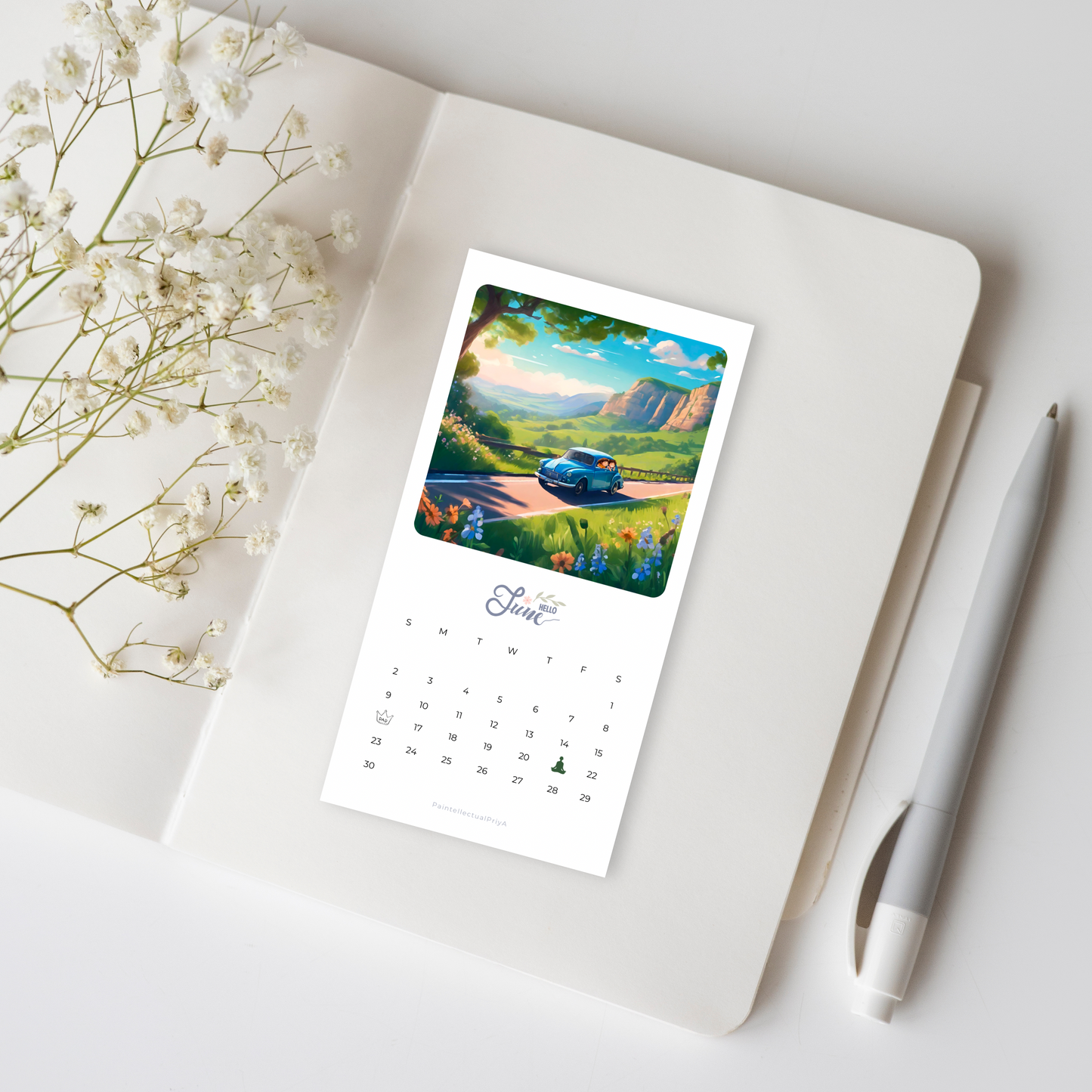 Bookmark Calendar 2024: Innocent Echoes