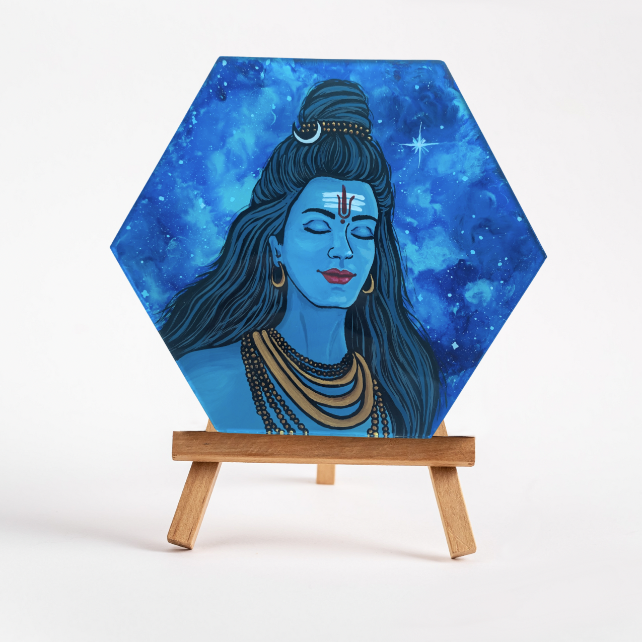 Lord Shiva Original Glass Painting