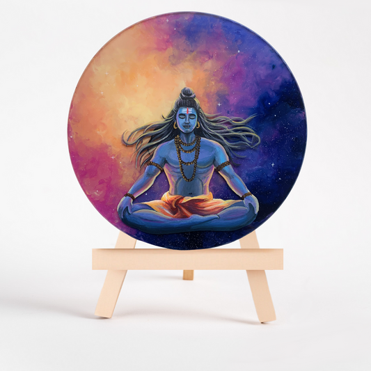 Shiva Original Glass Painting