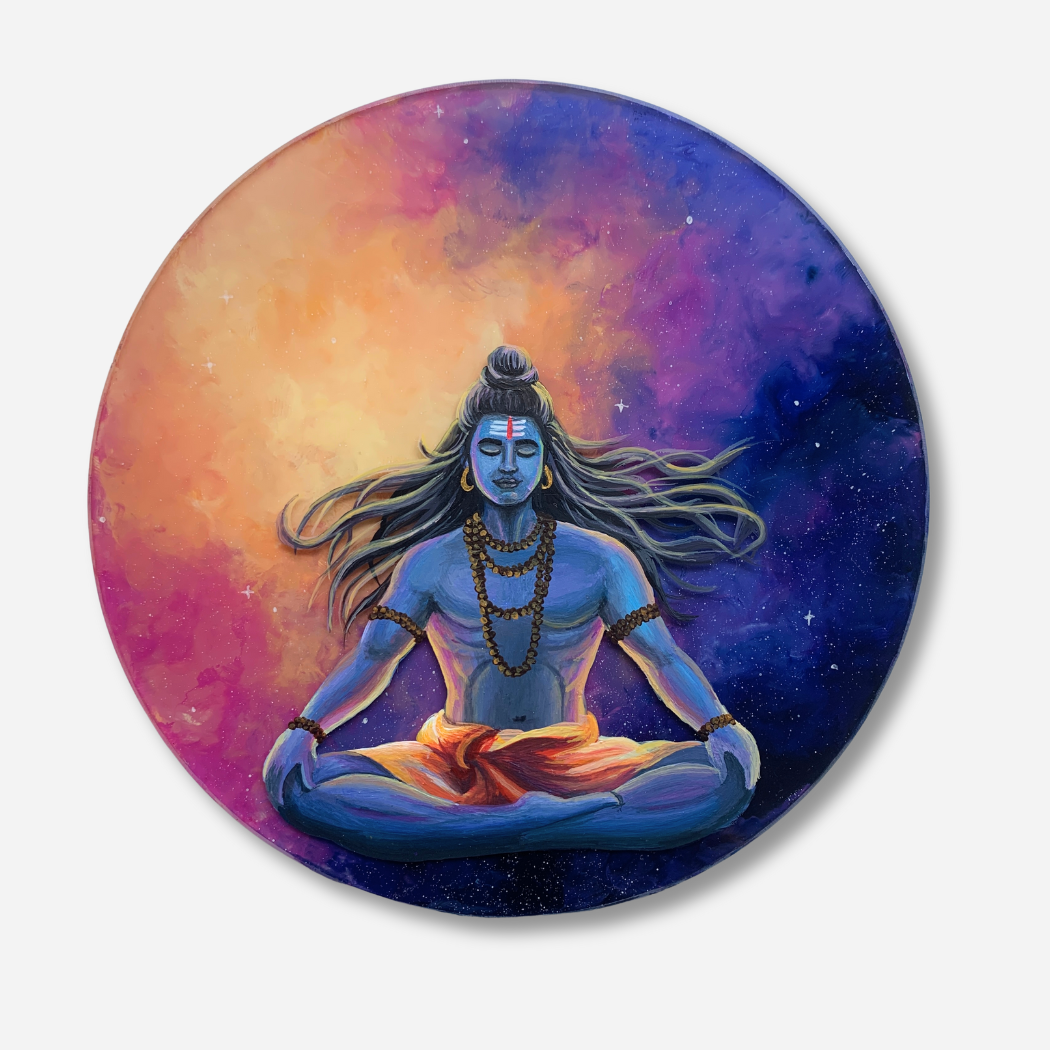 Shiva Original Glass Painting