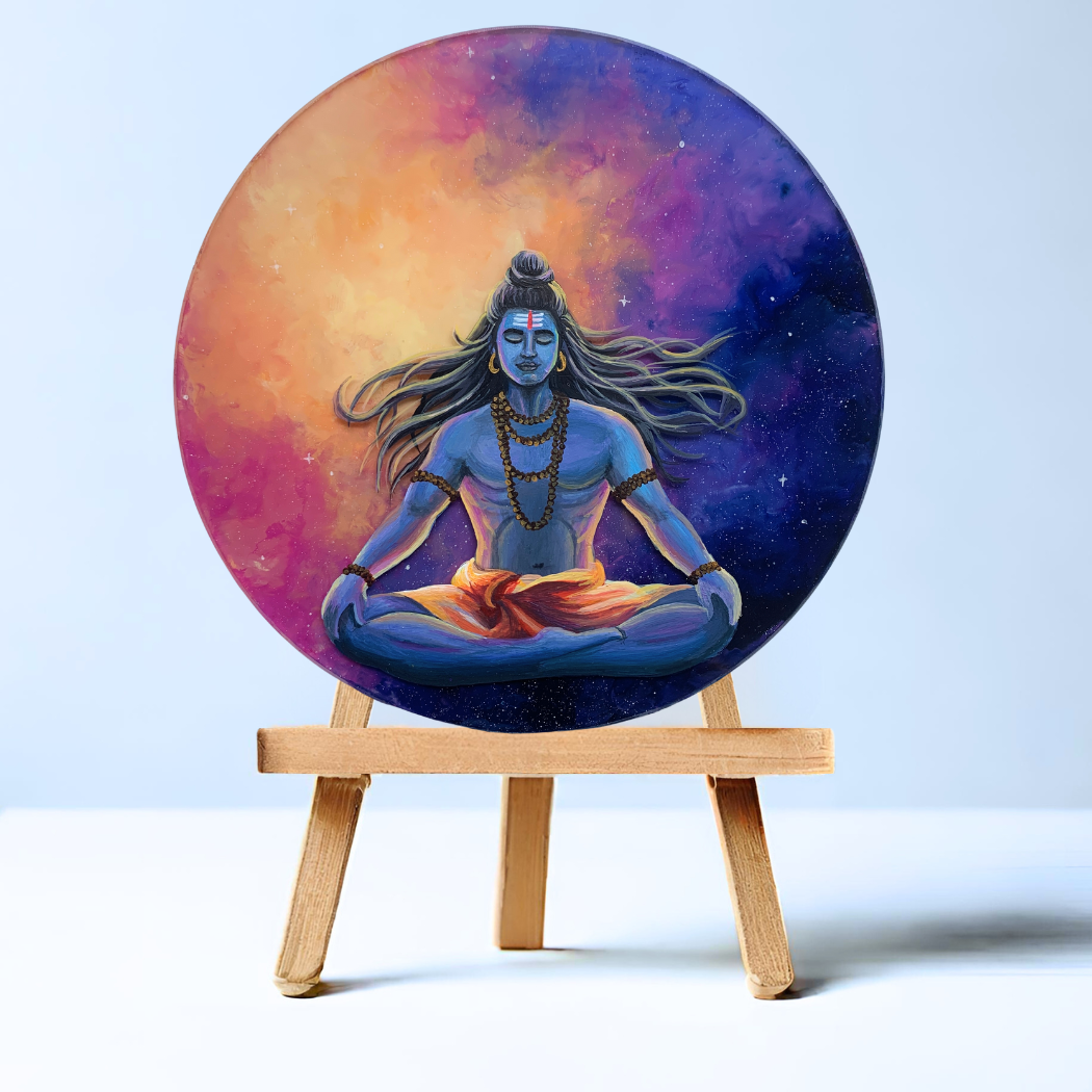 Shiva Original Glass Painting