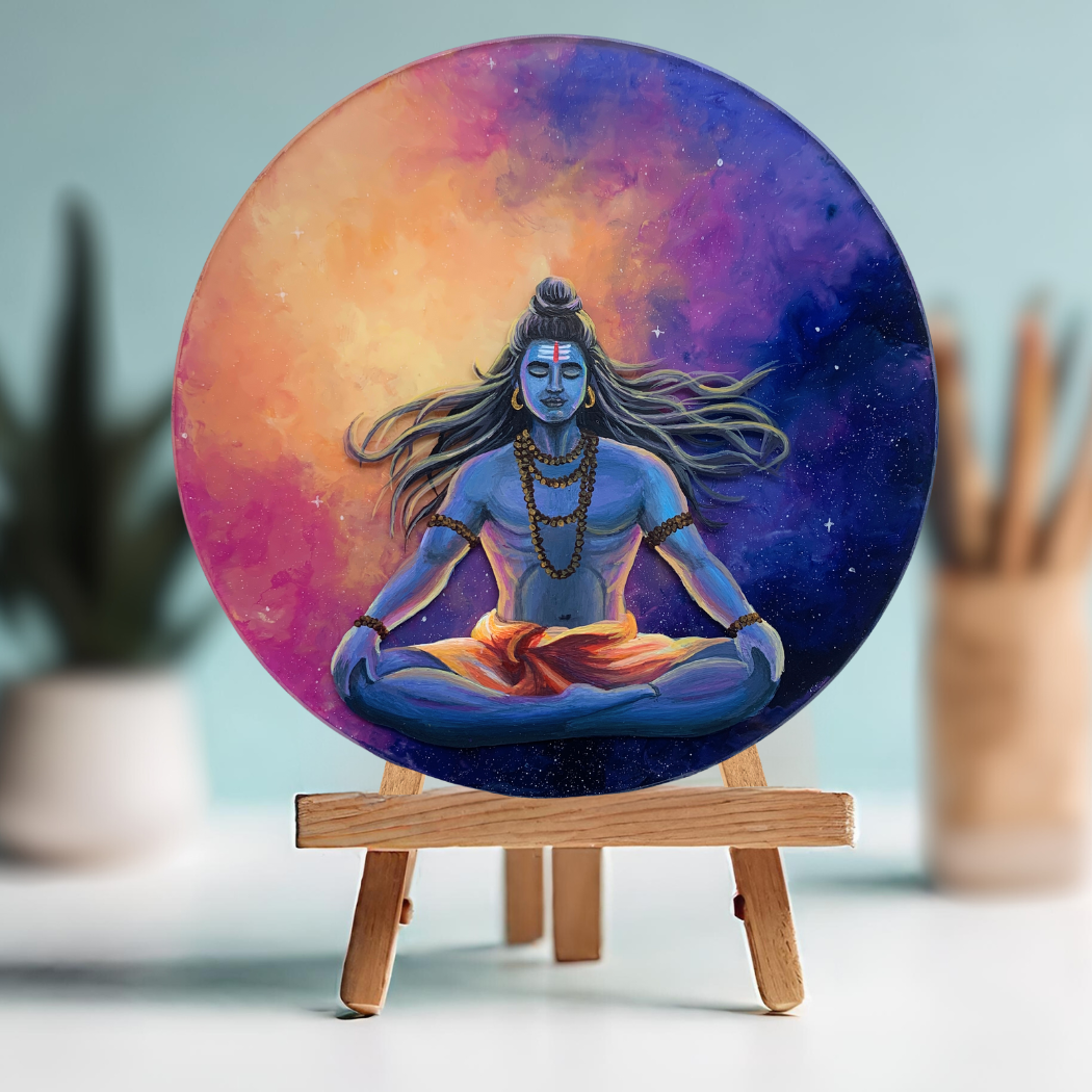 Shiva Original Glass Painting