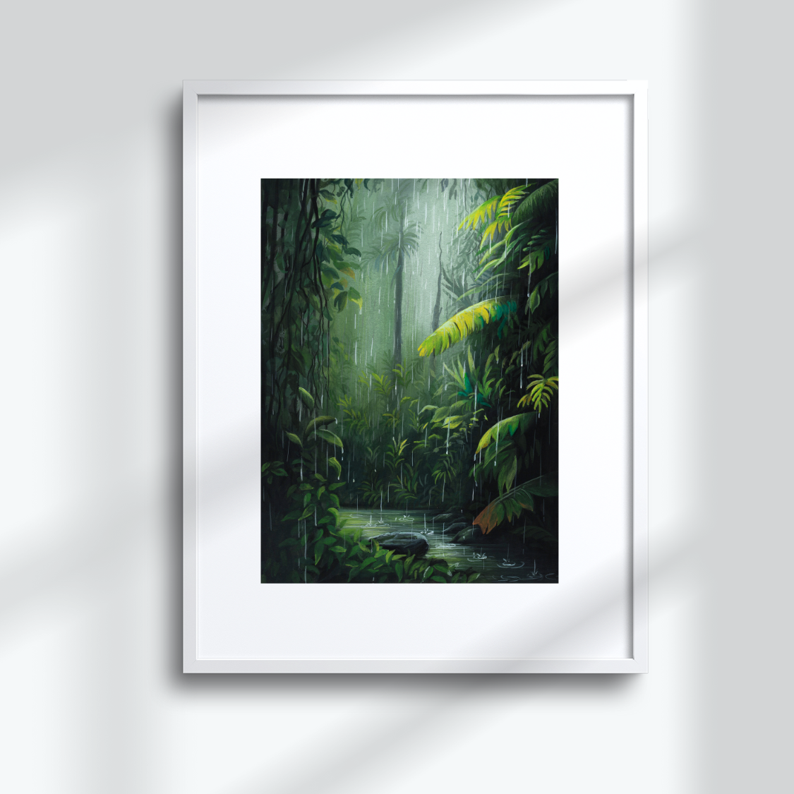 Lush Rainforest: Gouache Painting Prints