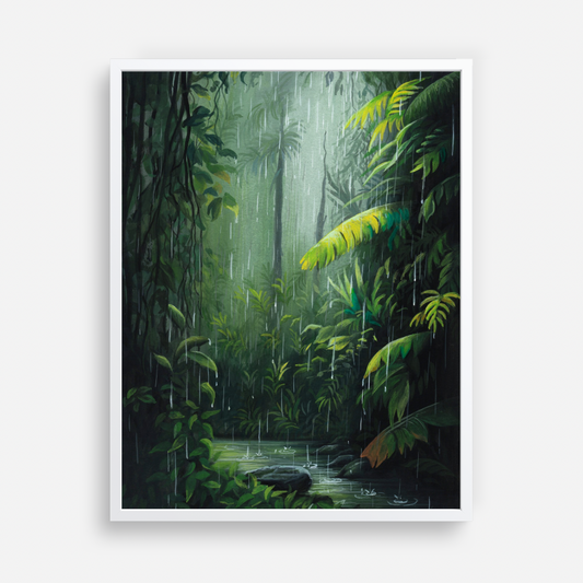 Lush Rainforest: Gouache Painting Prints